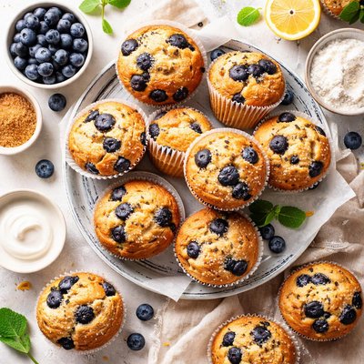 Image of Classic Blueberry Muffins