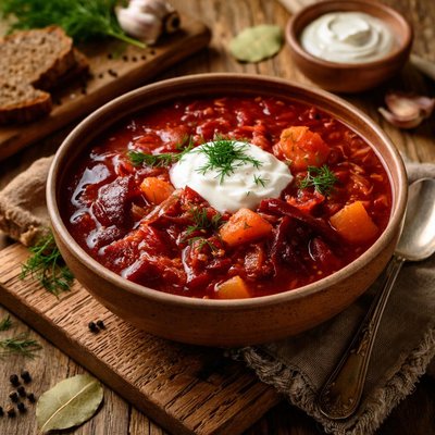 Image of Vegetarian Classic Borscht Soup