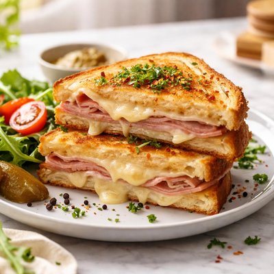 Image of Clásico Tosti de Queso y Jamón de la Dieta Mediterránea