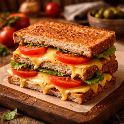 Image of Classic Cheese and Tomato Sandwich