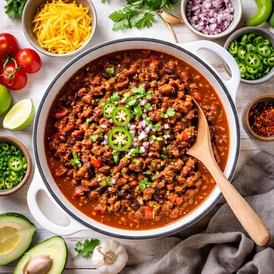 Image of Classic Chili with Meat and Beans
