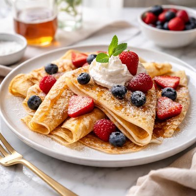 Image of Crepes clásicas francesas altas en proteínas