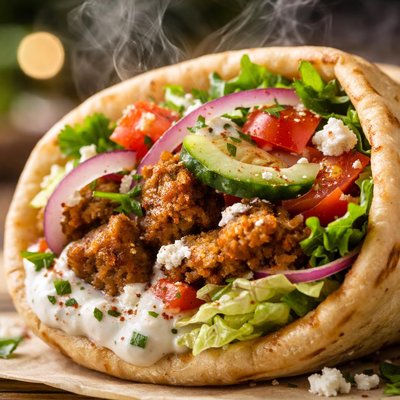 Image of Clásico Envuelto de Gyro de la Dieta Mediterránea