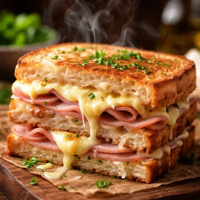 Image of Classic Ham and Cheese Toast