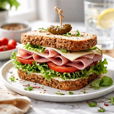 Image of Classic Ham and Swiss Sandwich