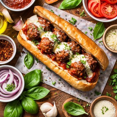 Image of Vegan Classic Meatball Sandwich
