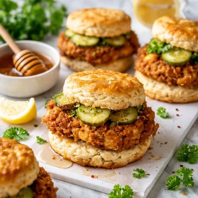 Image of Classic Oven Fried Chicken Biscuits