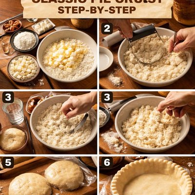 Image of Classic Pie Crust Idiot Proof Step by Step Photo Tutorial