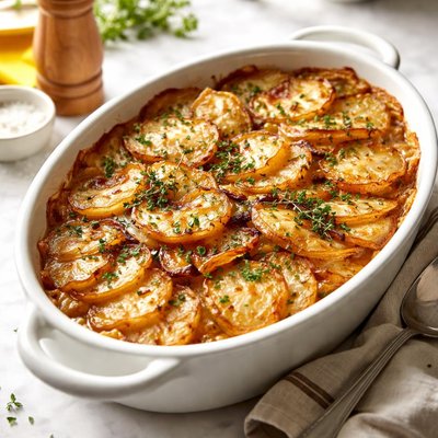 Image of Classic Pommes Boulangre French Gratin Potatoes
