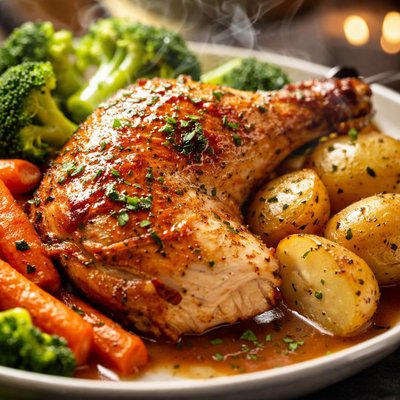 Image of Cena Clásica de Pollo Asado sin Soya.