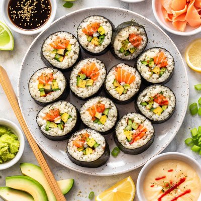 Image of Classic Salmon Sushi Rolls