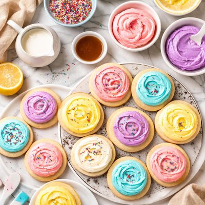 Image of Classic Sugar Cookies with Buttercream Frosting
