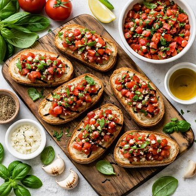 Image of Whole30 Classic Tomato and Basil Bruschetta