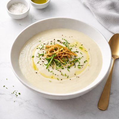 Image of Classic Vichyssoise Chilled Leek and Potato Soup