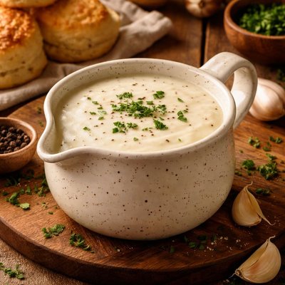 Image of Cremosa salsa blanca clásica sin lácteos