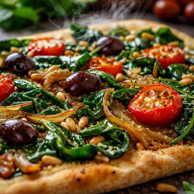 Image of Clean Eating Pissaladiere with Spinach