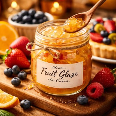 Image of Clear Fruit Glaze for Cakes