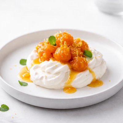 Image of Cloudberries with Whipped Cream Multekrem