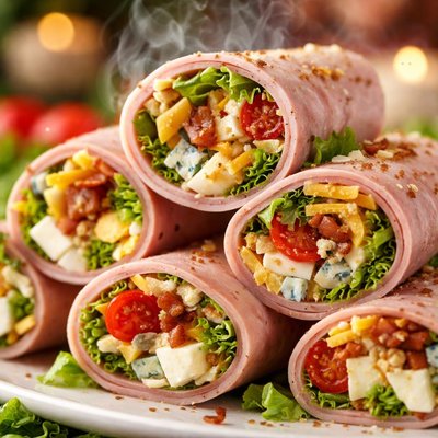 Image of Cobb Salad Ham Roll Ups