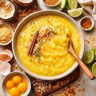 Image of Cocada Amarela Yellow Coconut Pudding