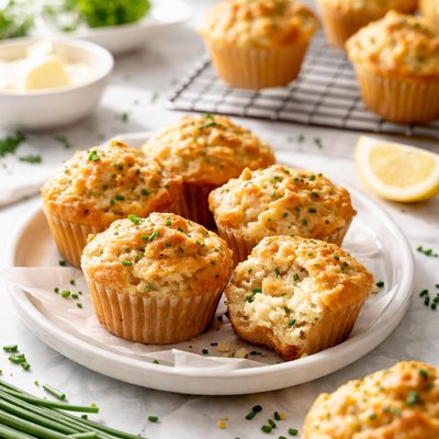 Image of Cocktail Cheese Chive Muffins