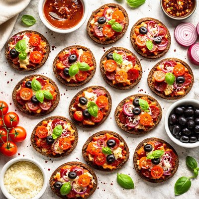 Image of Cocktail Rye Pizza Appetizers