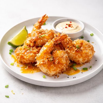 Image of Coco Shrimp with Orange Marmalade and Beer Batter