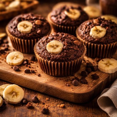 Image of Cocoa Banana Muffins