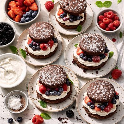 Image of Cocoa Berry Shortcakes