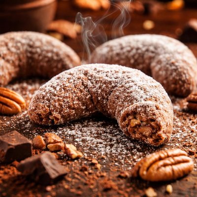Image of Cocoa Pecan Crescents