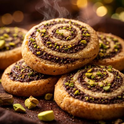 Image of Cocoa Pistachio Pinwheels