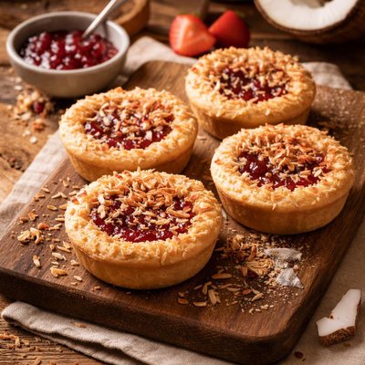 Image of Coconut and Jam Tarts