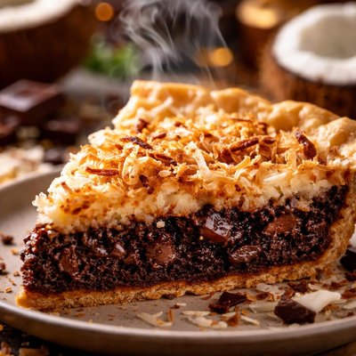 Image of Coconut Brownie Pie