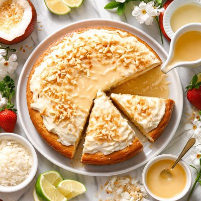 Image of Coconut Cake with Coconut Syrup