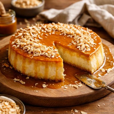 Image of Coconut Caramel Cream Cheese Flan