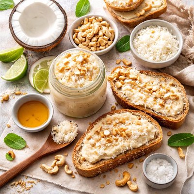 Image of Coconut Cashew Bread Paste Vegan