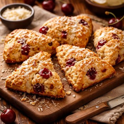 Image of Coconut Cherry Scones