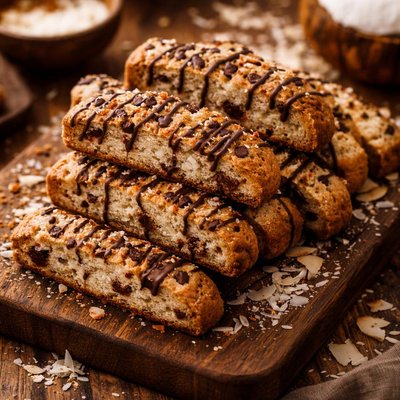 Image of Coconut Chocolate Biscotti
