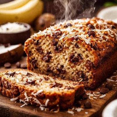 Image of Coconut Chocolate Chip Banana Bread