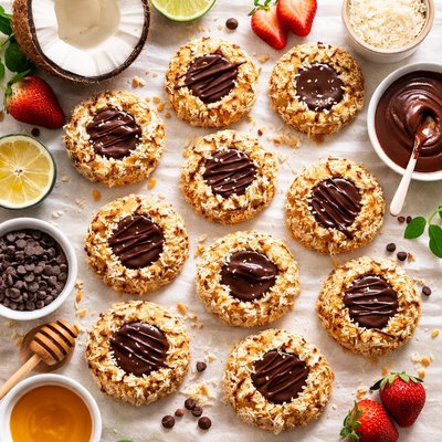 Image of Coconut Chocolate Thumbprints