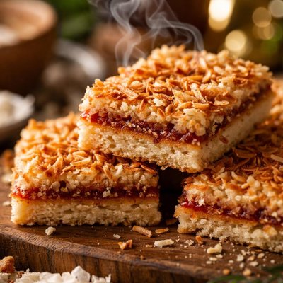 Image of Coconut Cookie Slices Danish Fedtebrod