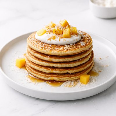 Image of Coconut Cornmeal Pancakes