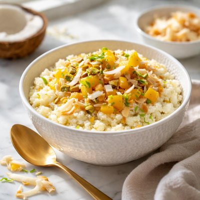 Image of Coconut Couscous Pudding