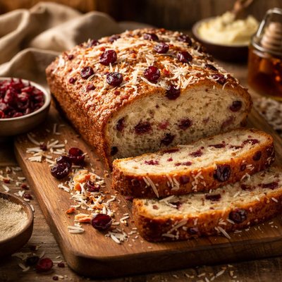 Image of Coconut Cranberry Bread