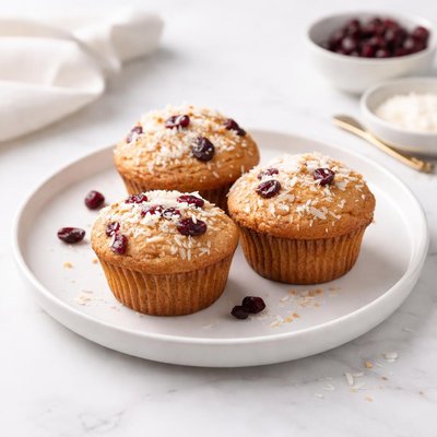 Image of Coconut Cranberry Muffins