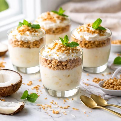 Image of Coconut Crunch Pudding Parfaits