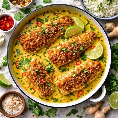 Image of Coconut Curry Crust Fish