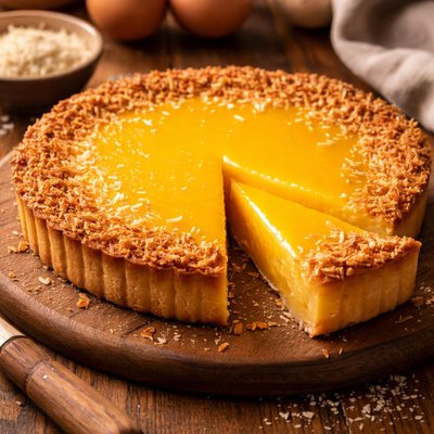 Image of Coconut Egg Pie Quindim