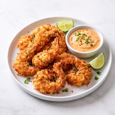 Image of Coconut Fried Shrimp with Dipping Sauce Bobby Deen