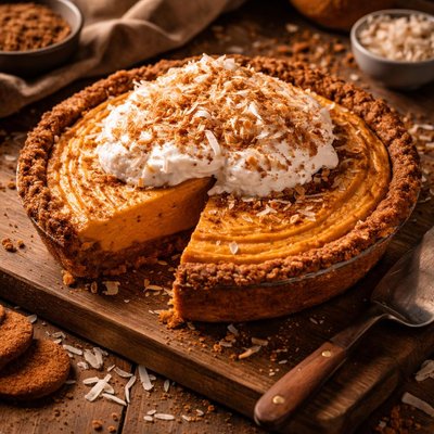Image of Coconut Gingersnap Sweet Potato Pie